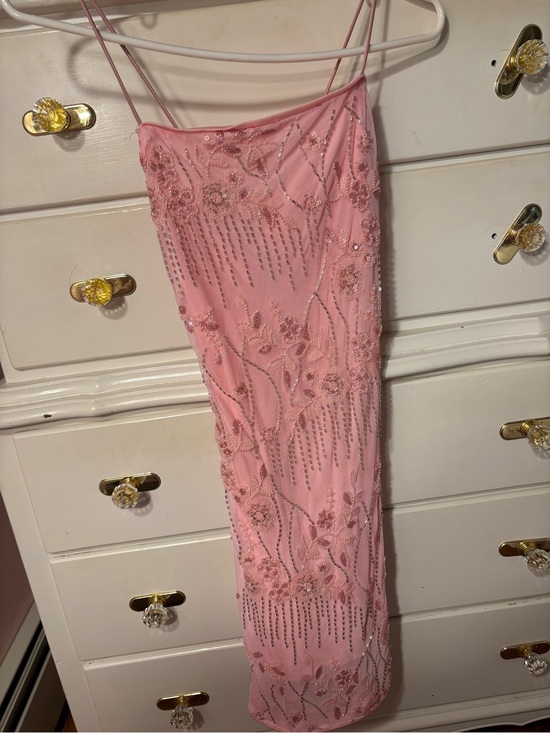 Fashion Nova Dresses & Skirts - Fashion Nova Pink Embellished Spaghetti Strap Dress